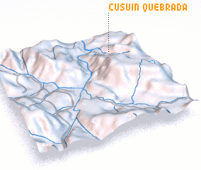 3d view of Quebrada Cusuín